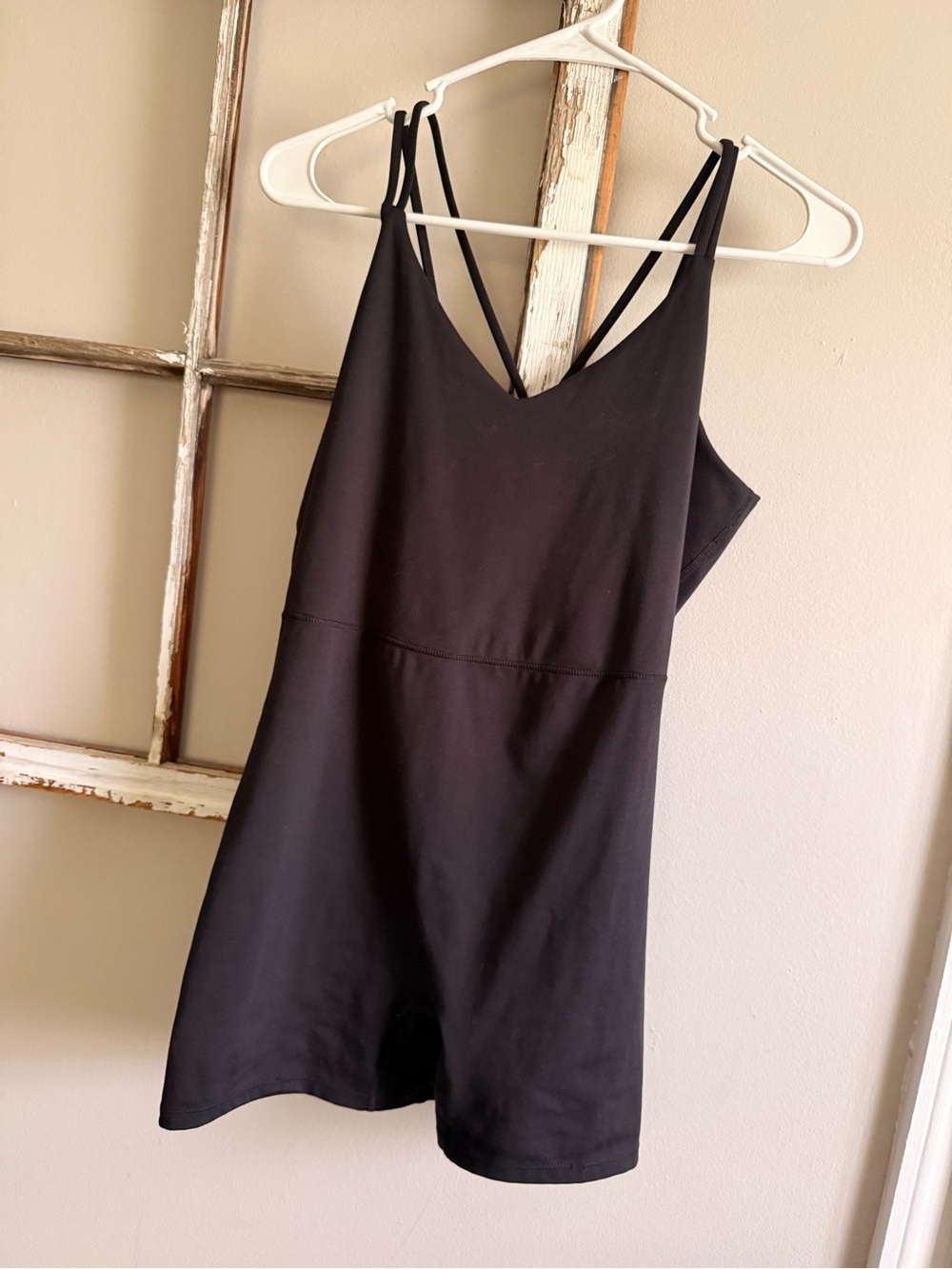 Women’s Black Strappy Active Romper